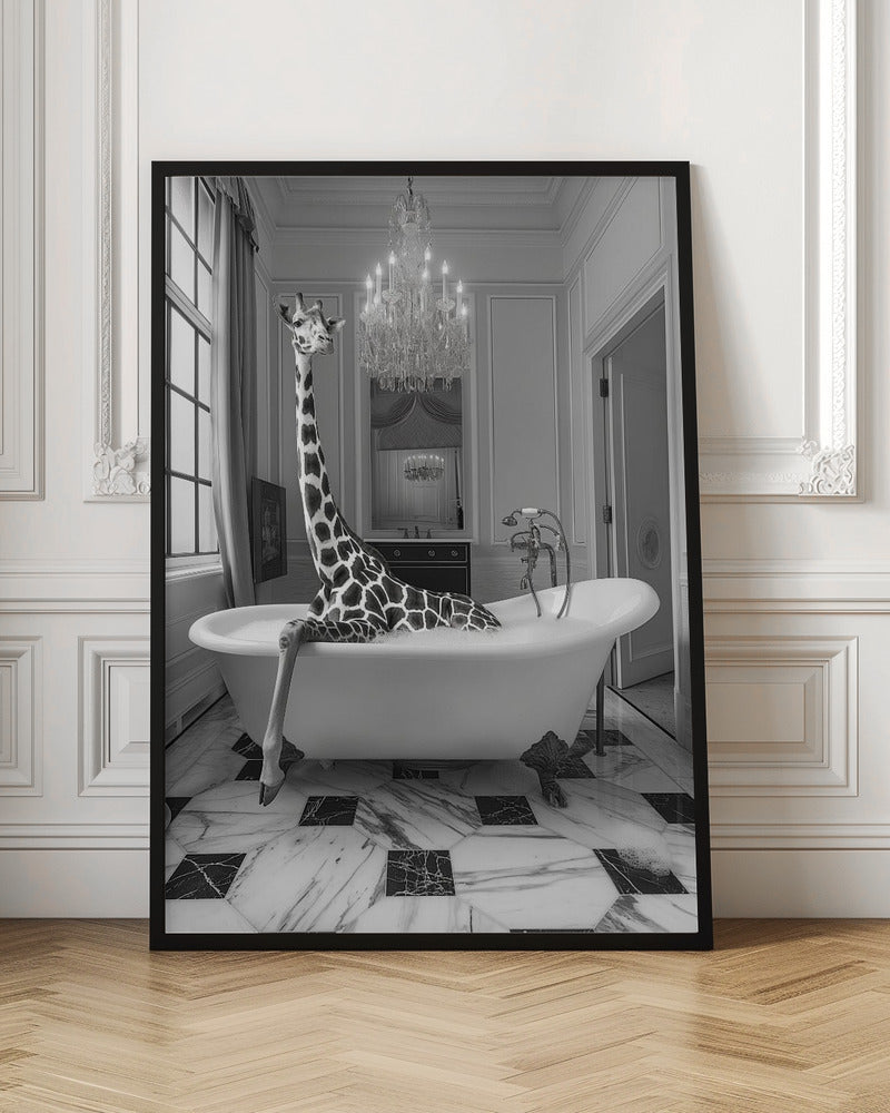 Giraffe Glam Soak - Poster / Art Print