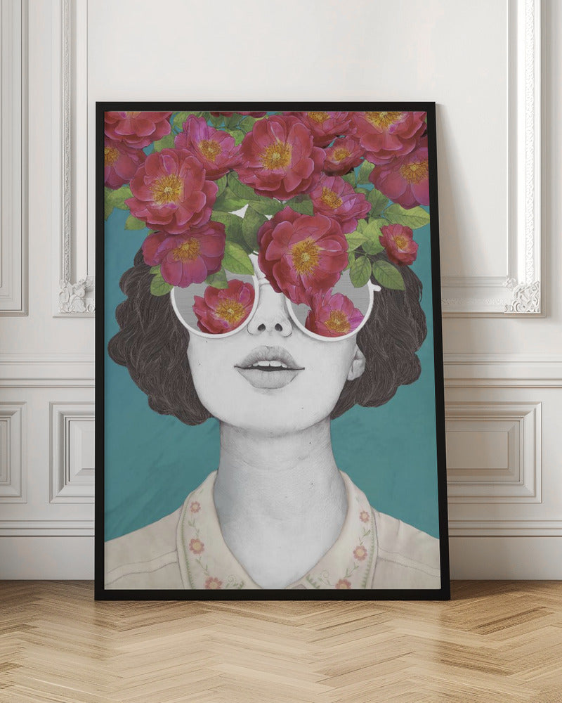 The Optimist Rose Colored Glasses - Poster / Art Print