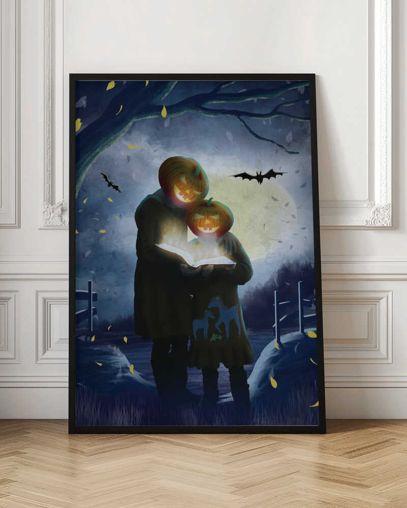 Pumpkin Headed Figures - Poster / Art Print