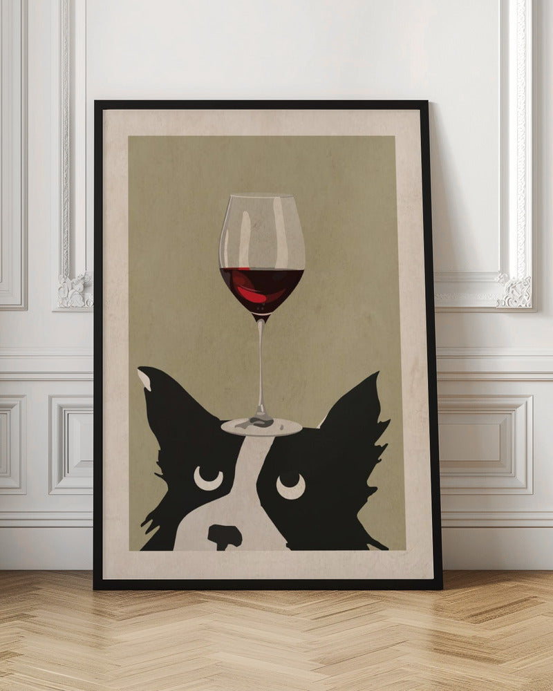 Dog and Wine - Poster / Art Print