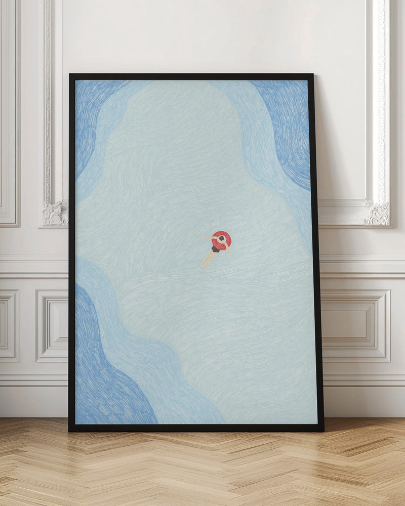 Floating in the Summer Ocean - Poster / Art Print