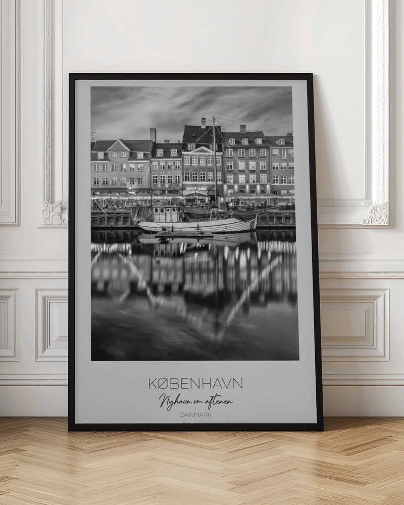 Copenhagen With Reflections In The Water - Poster / Art Print