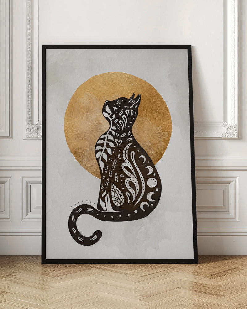 Mystic Moon Cat - Poster / Art Print