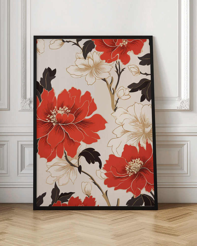 Red And White Flowers - Poster / Art Print