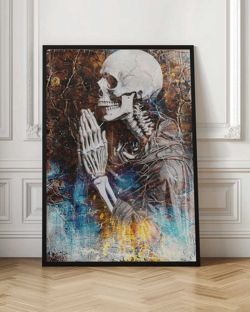 Funny Skull Drawing Illustration 48 - Poster / Art Print