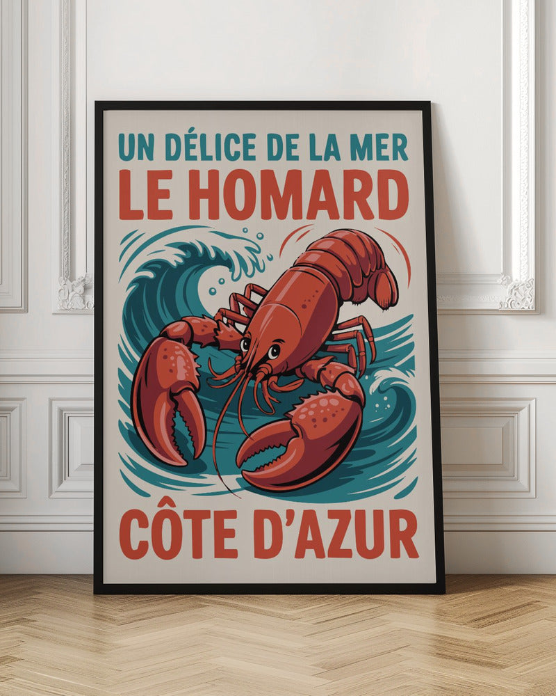Azure Lobster Delight - Poster / Art Print