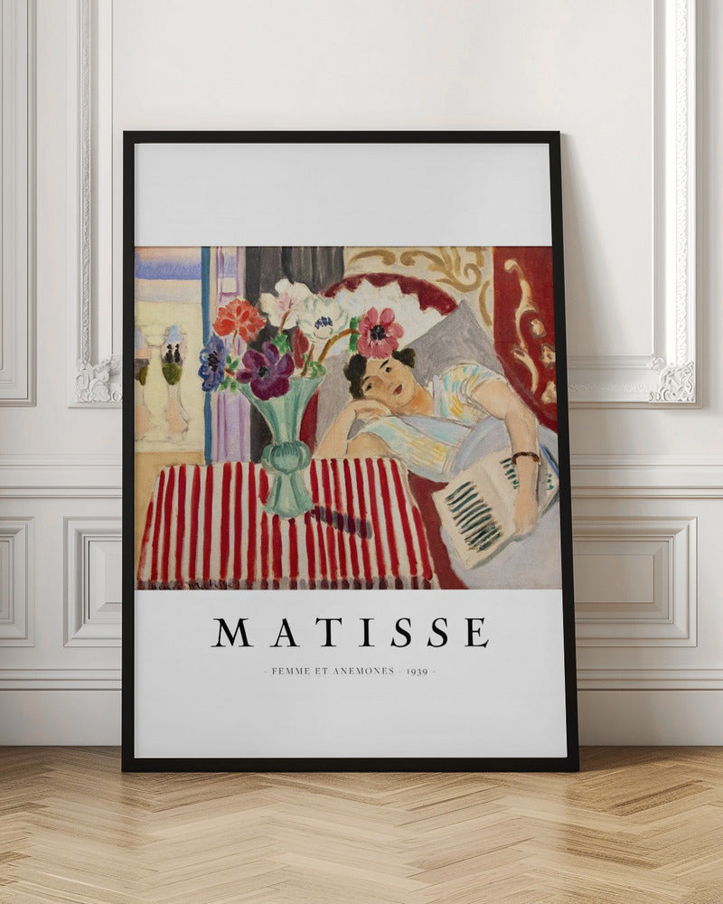 Femme Et Anémones - Poster / Art Print