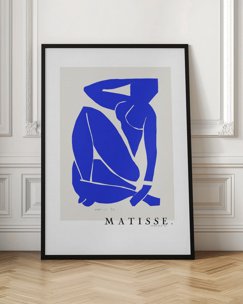 Nudo Blu III 1952 Boarder - Poster / Art Print