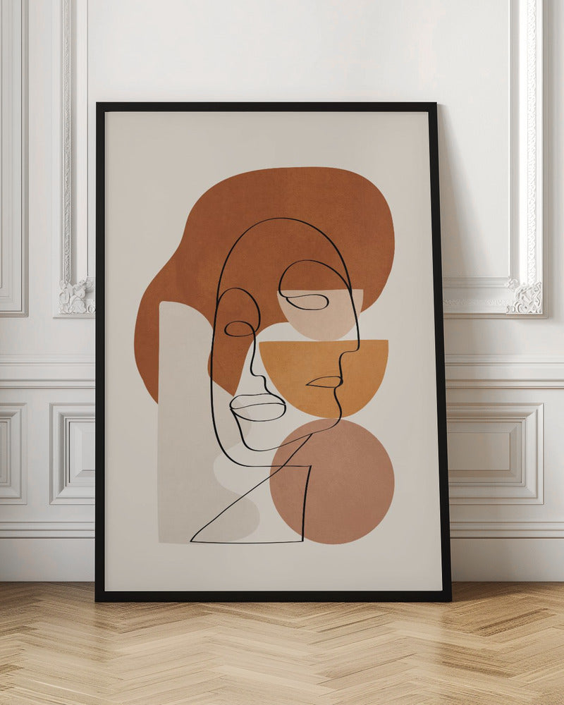 Abstract Clay Faces II - Poster / Art Print