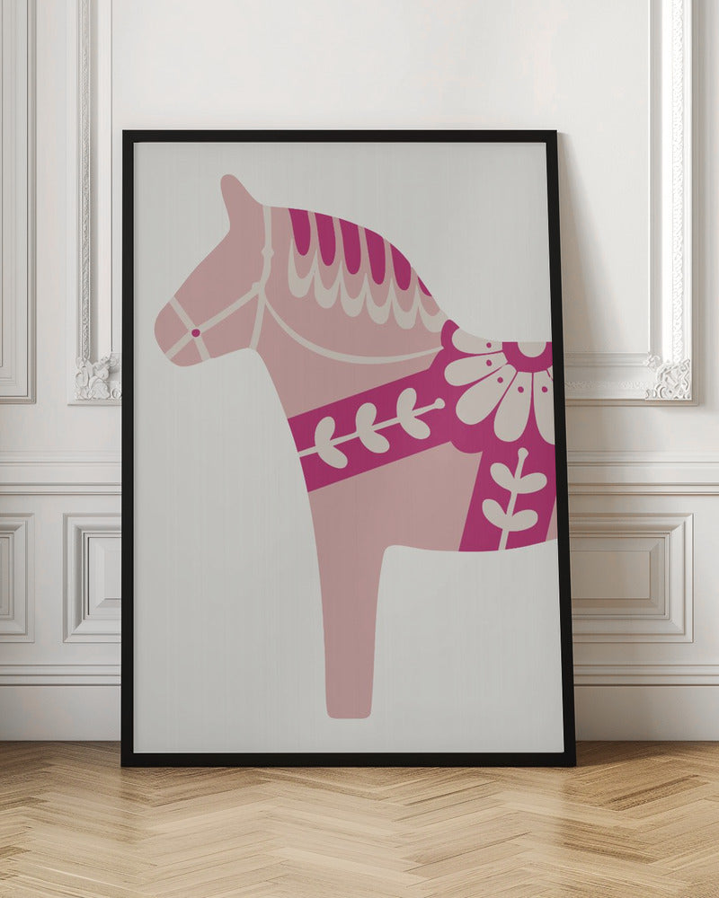 Rosa Dalahäst - Poster / Art Print