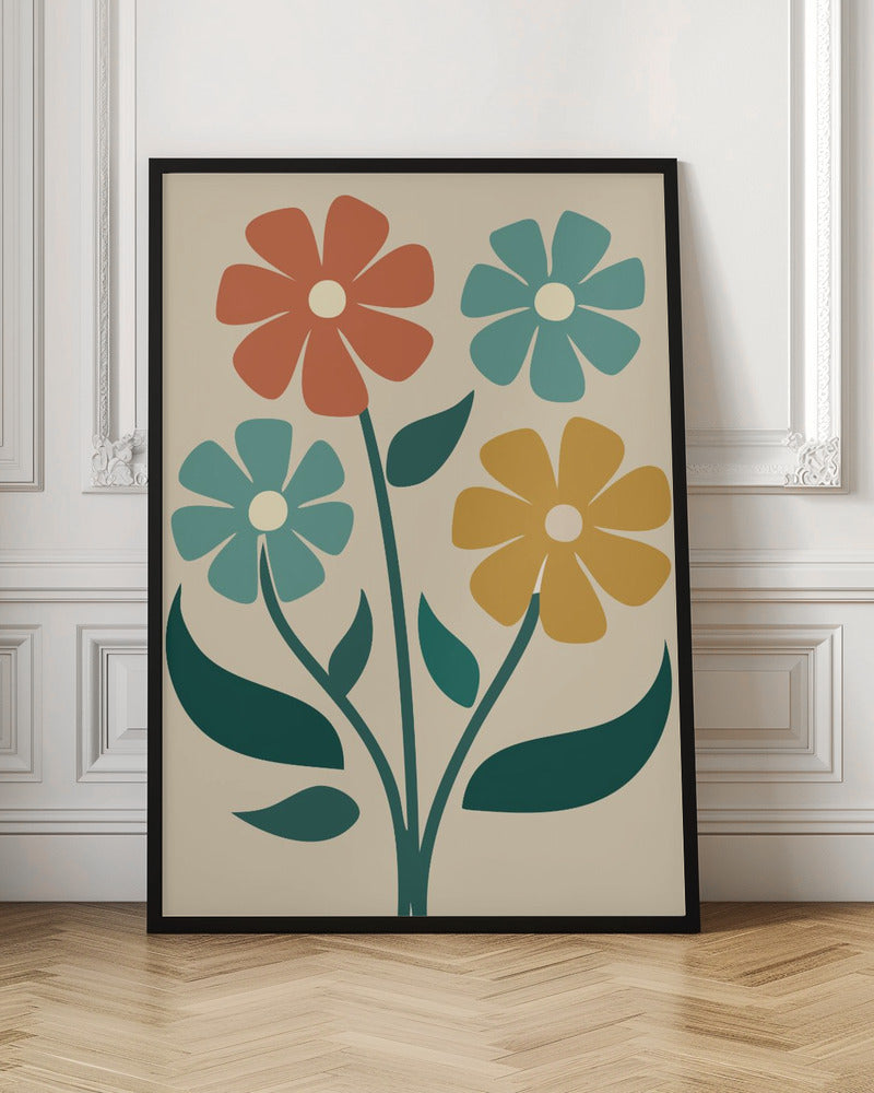 Boho Flowers Series No 4 - Poster / Art Print