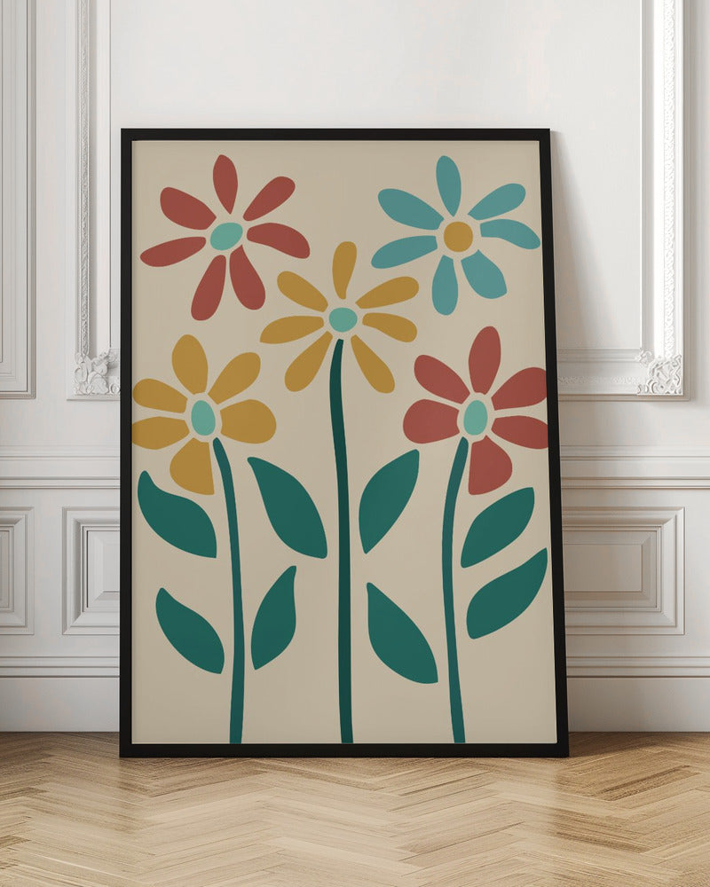 Boho Flowers Series No 3 - Poster / Art Print