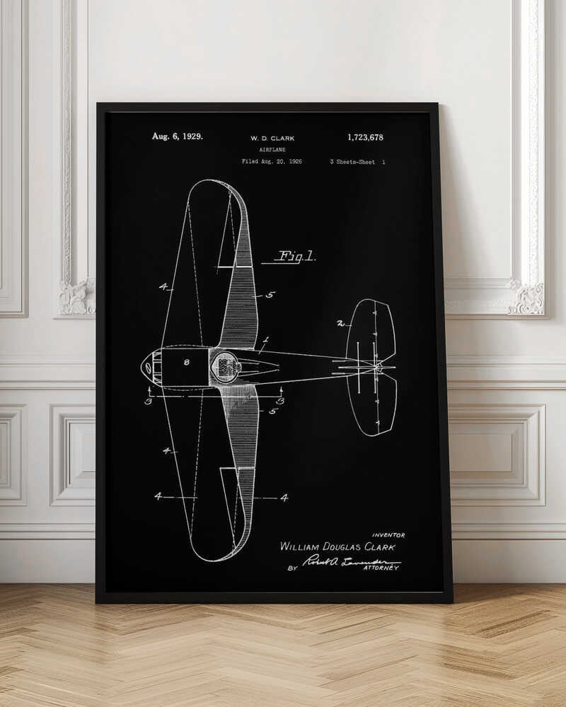 Airplane Patent 1929 - Poster / Art Print