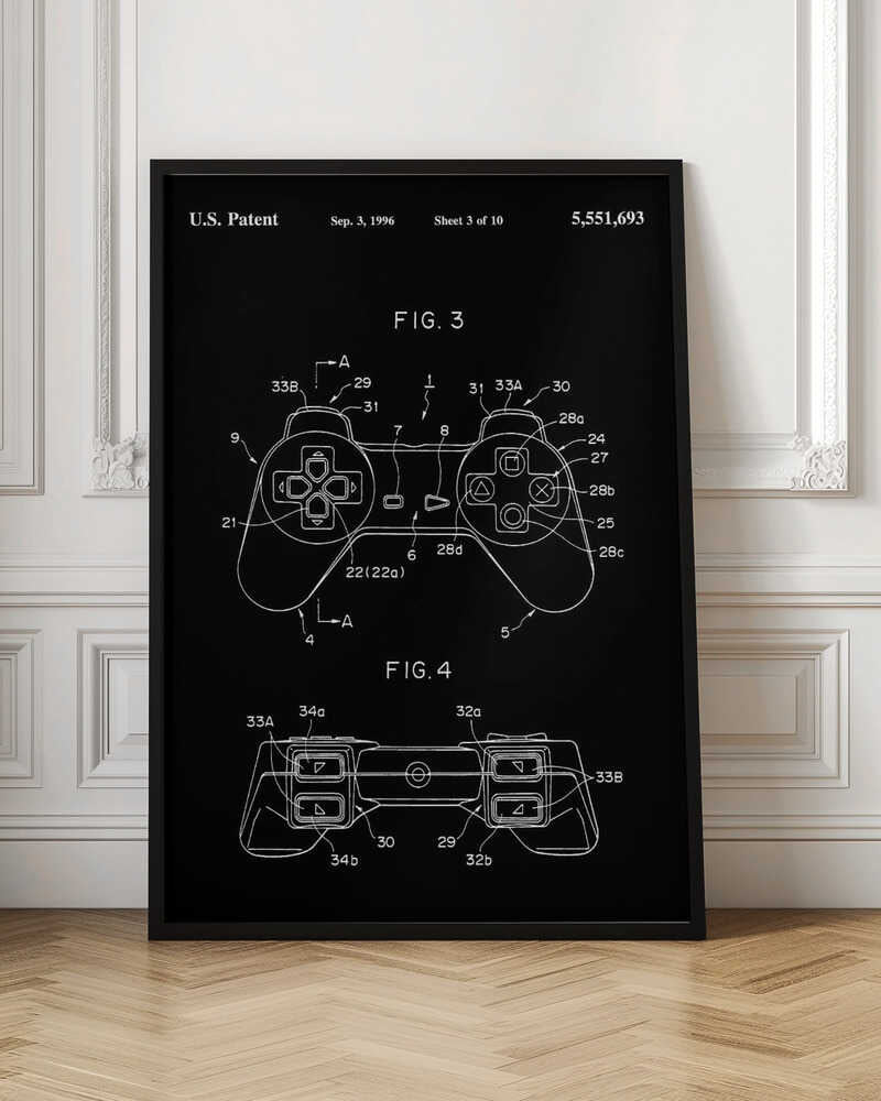 Controller Unit Patent 1996 - Poster / Art Print