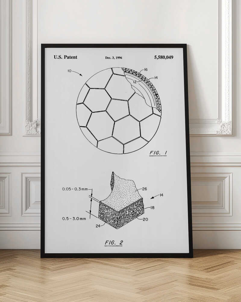 Soccer Ball Patent 1996 - Poster / Art Print