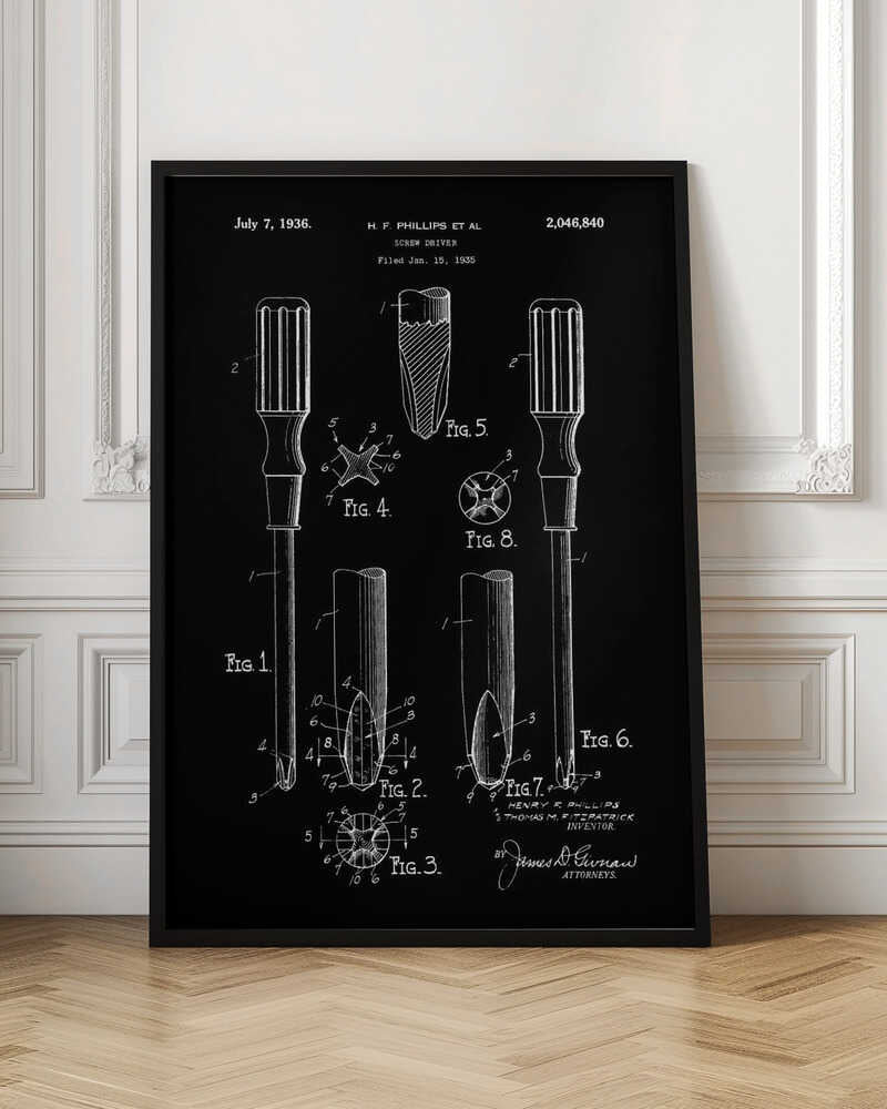 Screw Driver Patent 1935 - Poster / Art Print