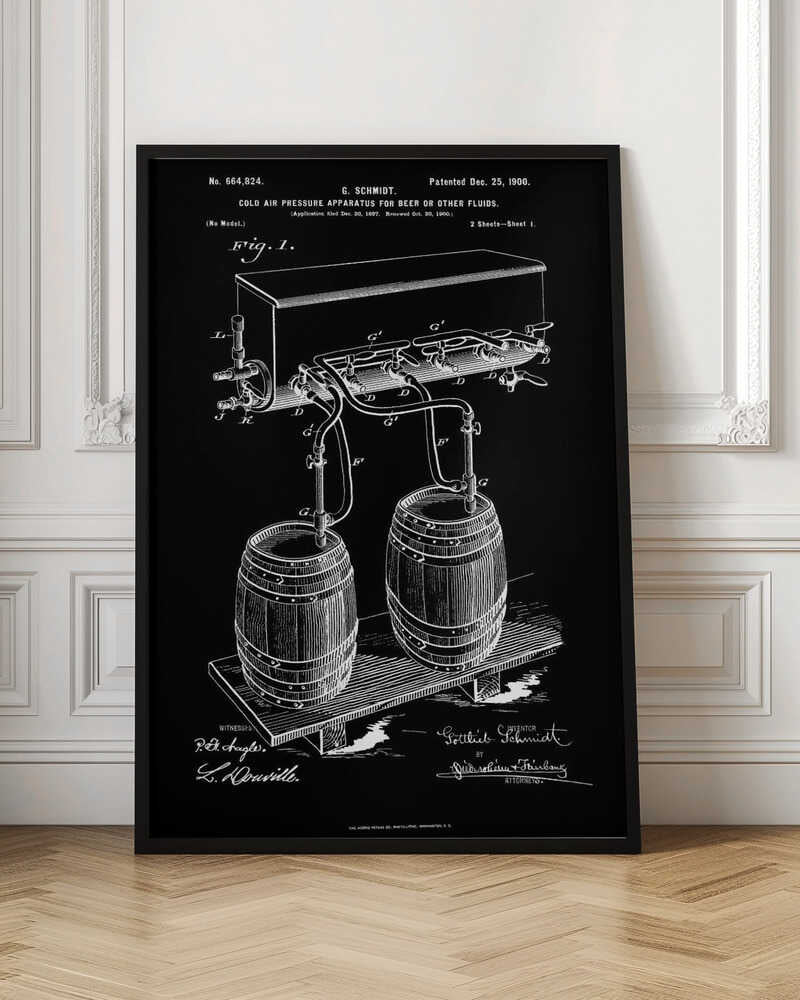 Apparatus for Beer Patent 1944 - Poster / Art Print