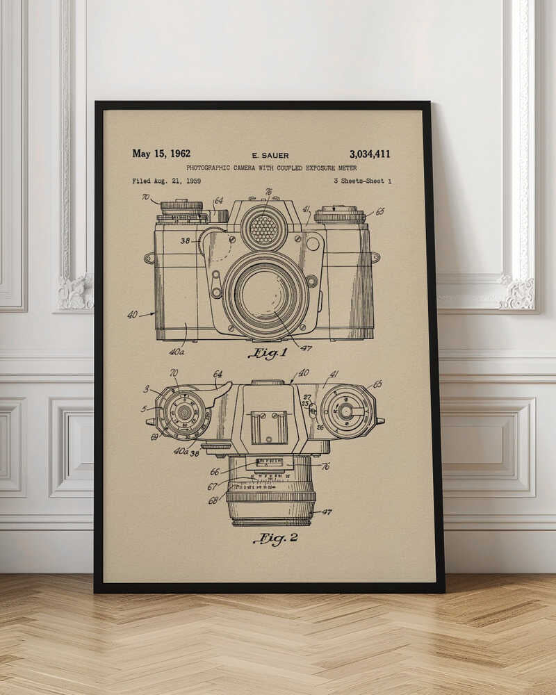 Camera Patent 1962 - Poster / Art Print
