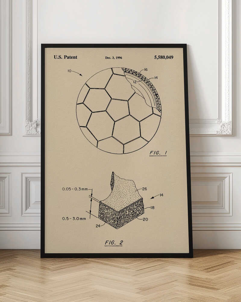 Soccer Ball Patent 1996 - Poster / Art Print