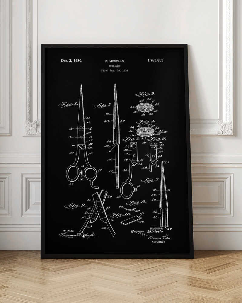 Scissors Patent 1929 - Poster / Art Print