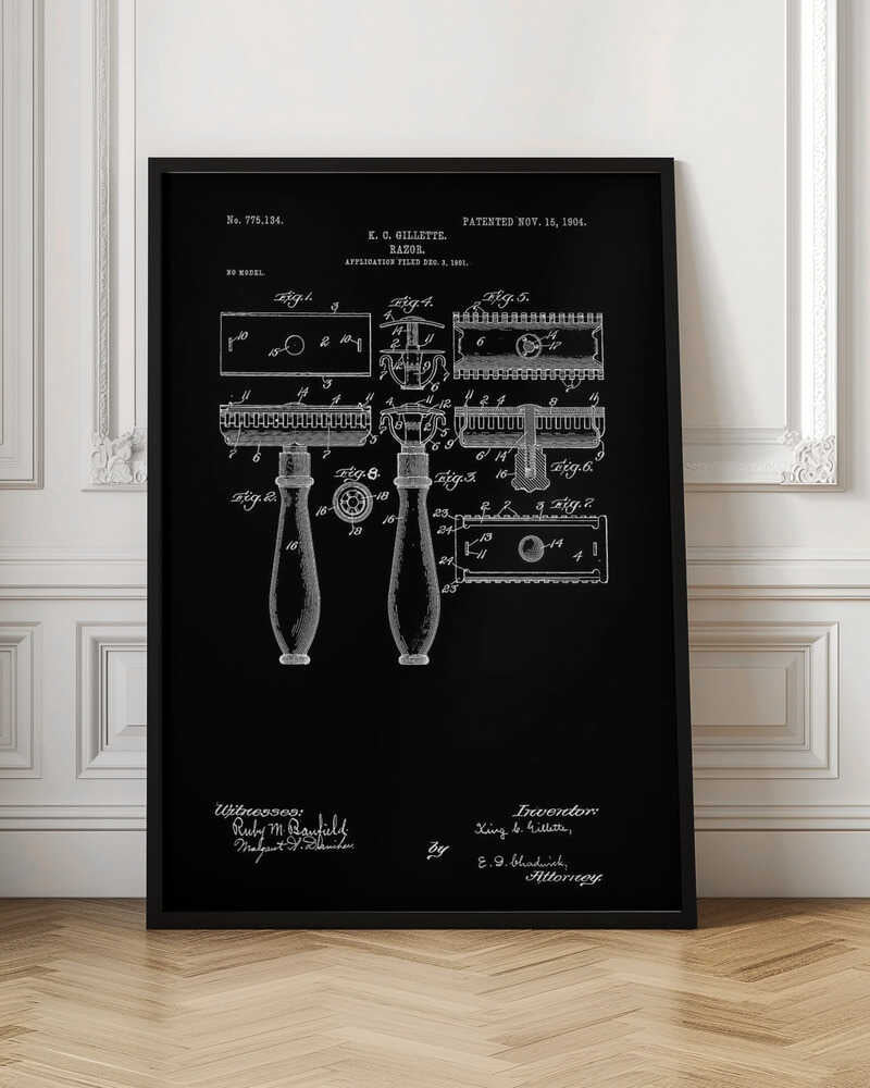 Razor Patent 1904 - Poster / Art Print