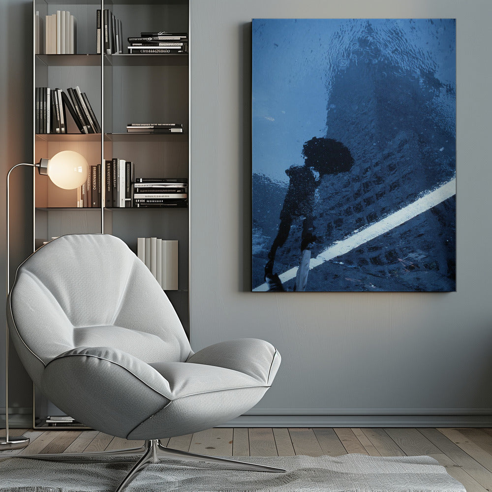 Swinging in the rain (from the series New York Blues) - Poster / Art Print