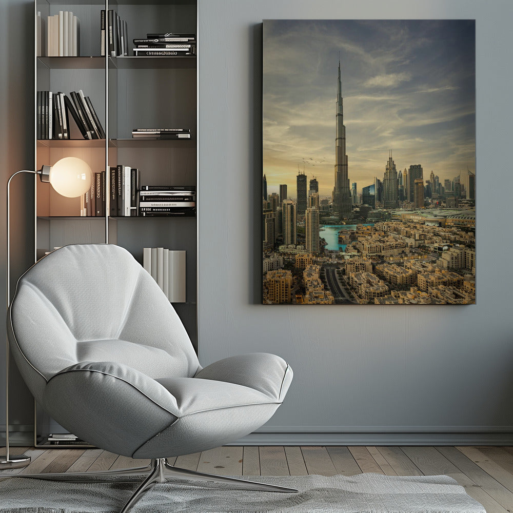 Downtown sunset view - Poster / Art Print