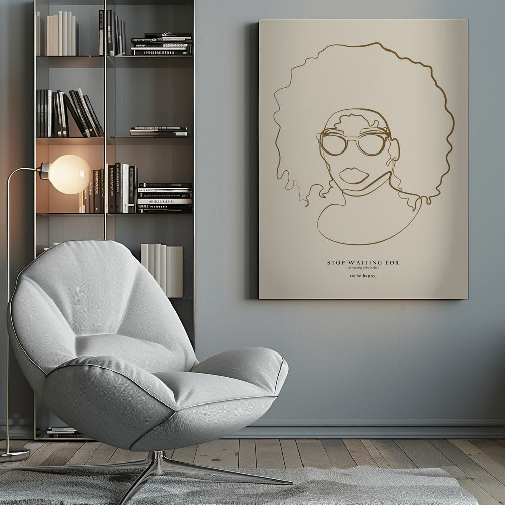 Woman face with glasses - Poster / Art Print
