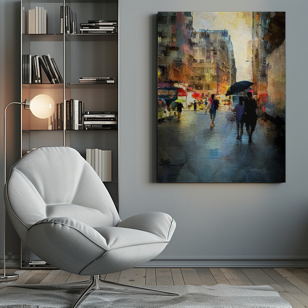 Hong Kong street scene - Poster / Art Print