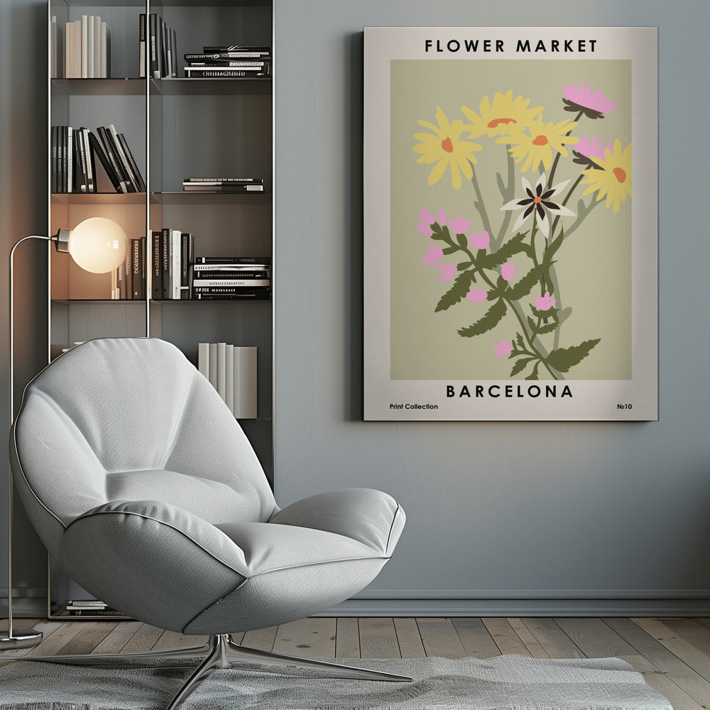 Flower Market Barcelona - Poster / Art Print