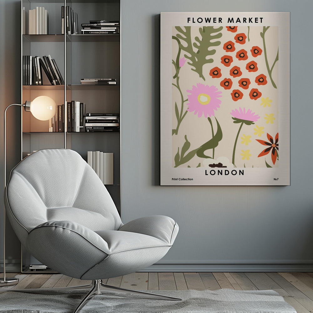 Flower Market London - Poster / Art Print
