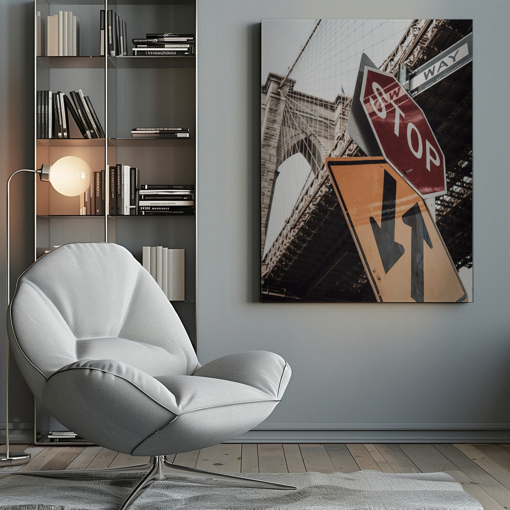 Brooklyn Bridge Stop - Poster / Art Print