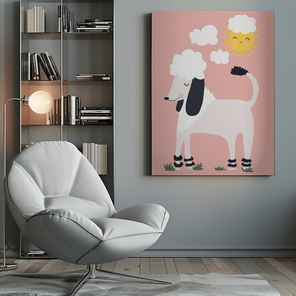 Happy Poodle - Poster / Art Print