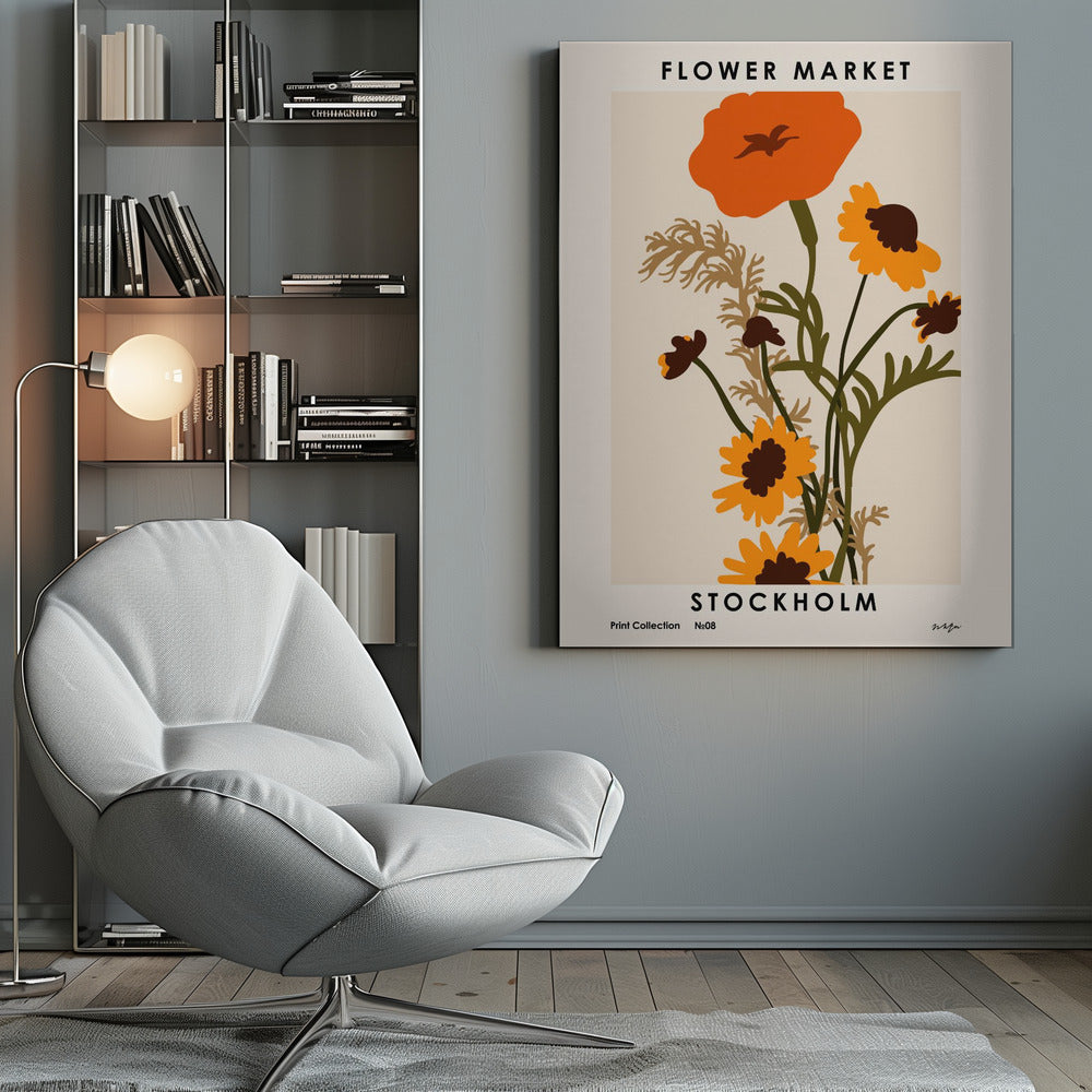 Flower Market. Stockholm - Poster / Art Print