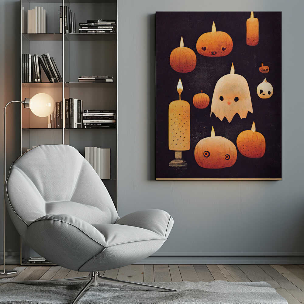 Haunted Pumpkin Glow - Poster / Art Print