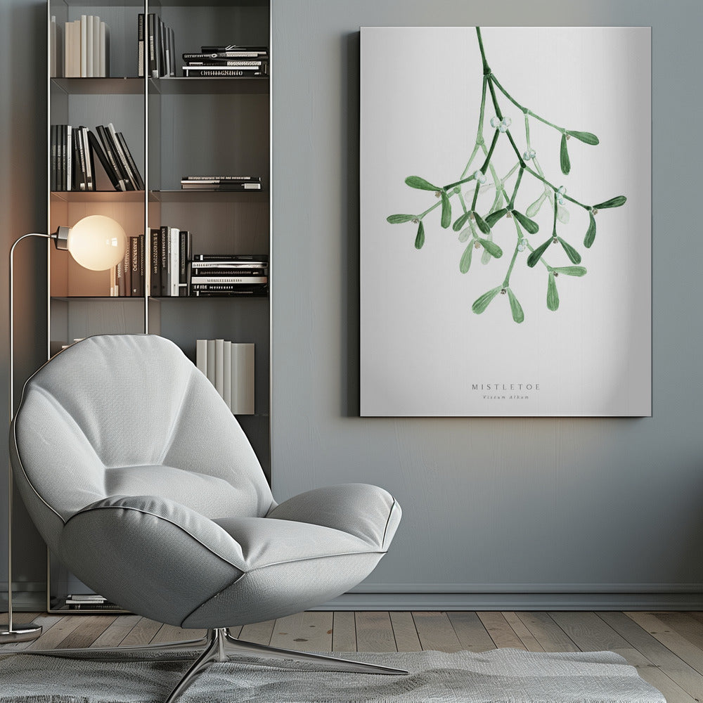 Watercolor mistletoe - Poster / Art Print