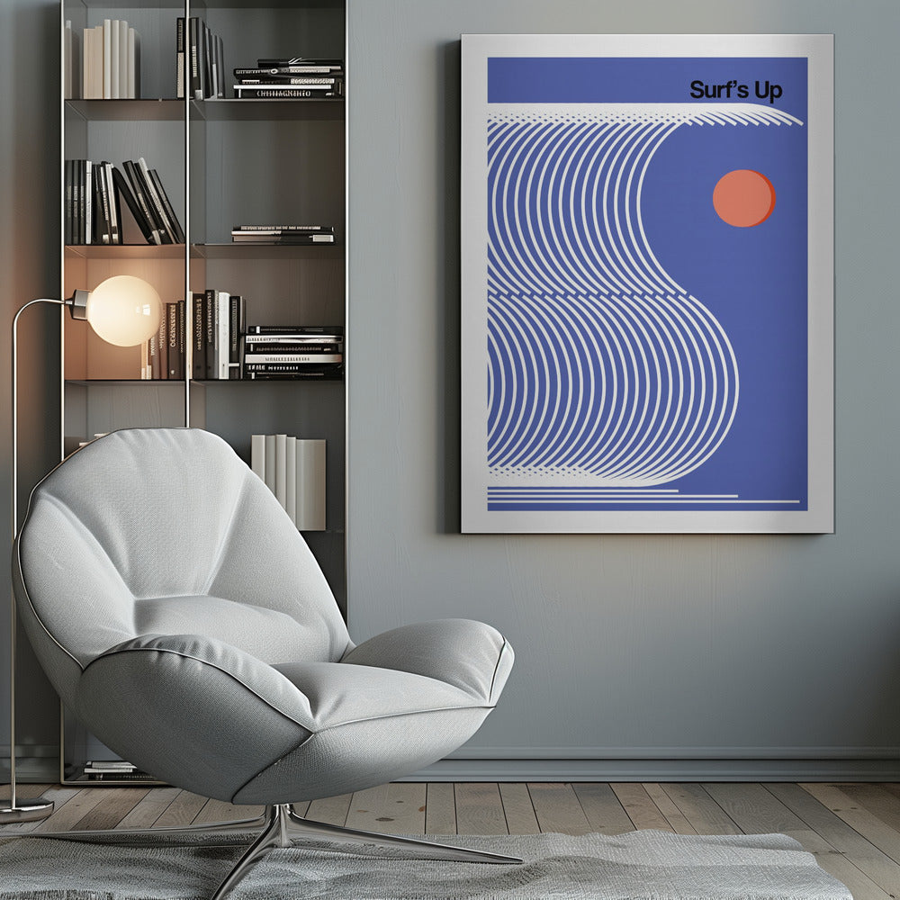 Surf's Up Blue - Poster / Art Print
