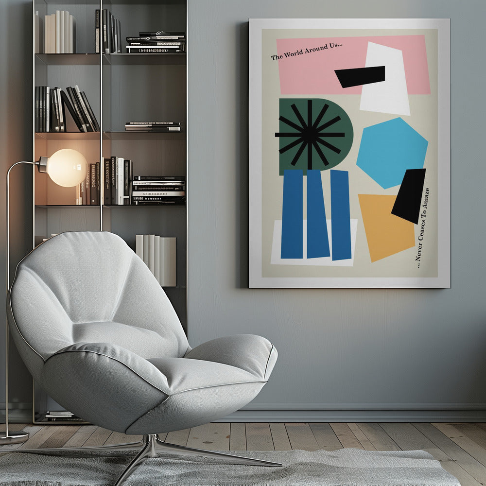 The World Around Us Gray - Poster / Art Print