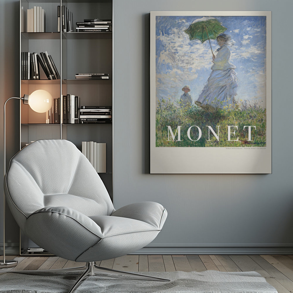 Woman With Parasol - Poster / Art Print