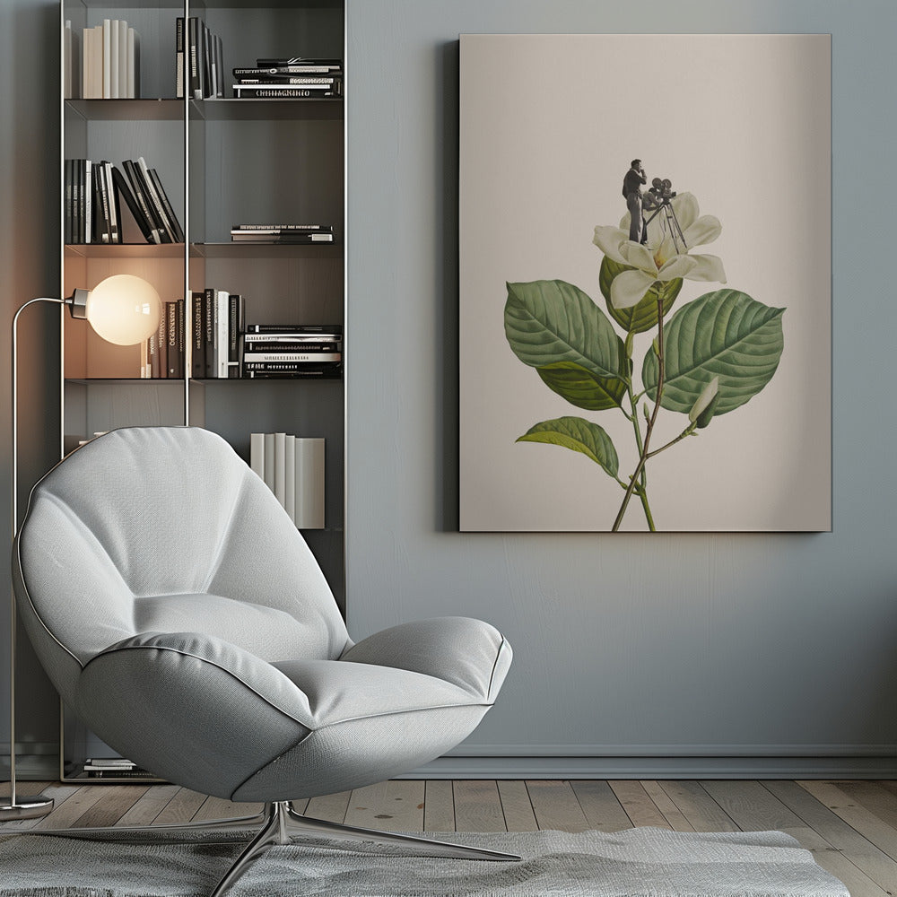 Botanical vintage cameraman - Poster / Art Print