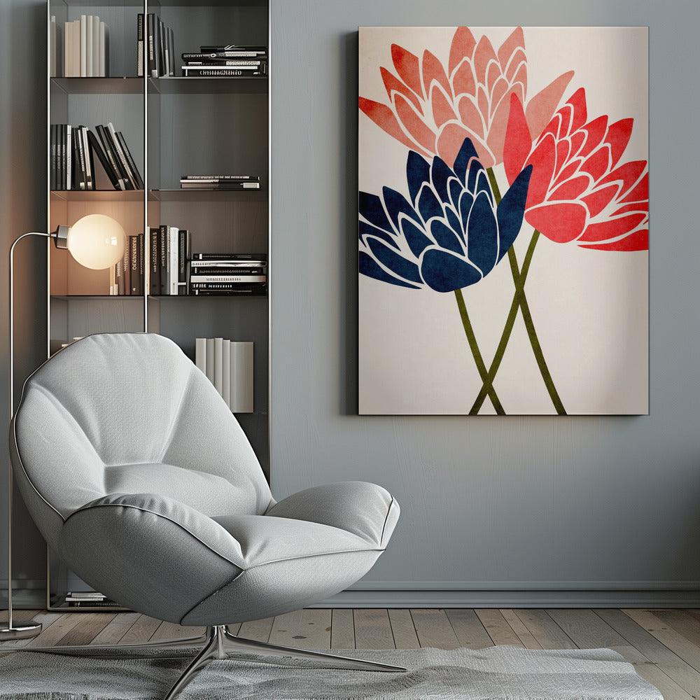 Three Dancing Blossoms - Poster / Art Print