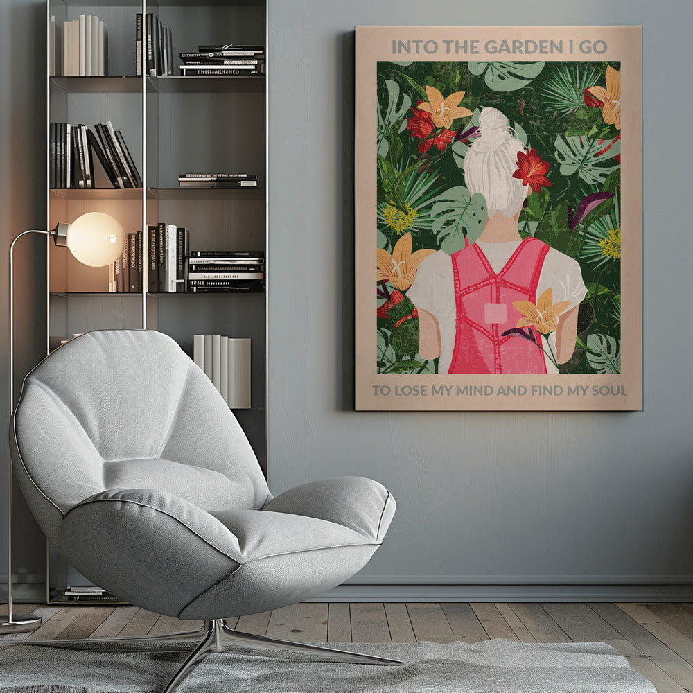 Into the Garden (grey) - Poster / Art Print