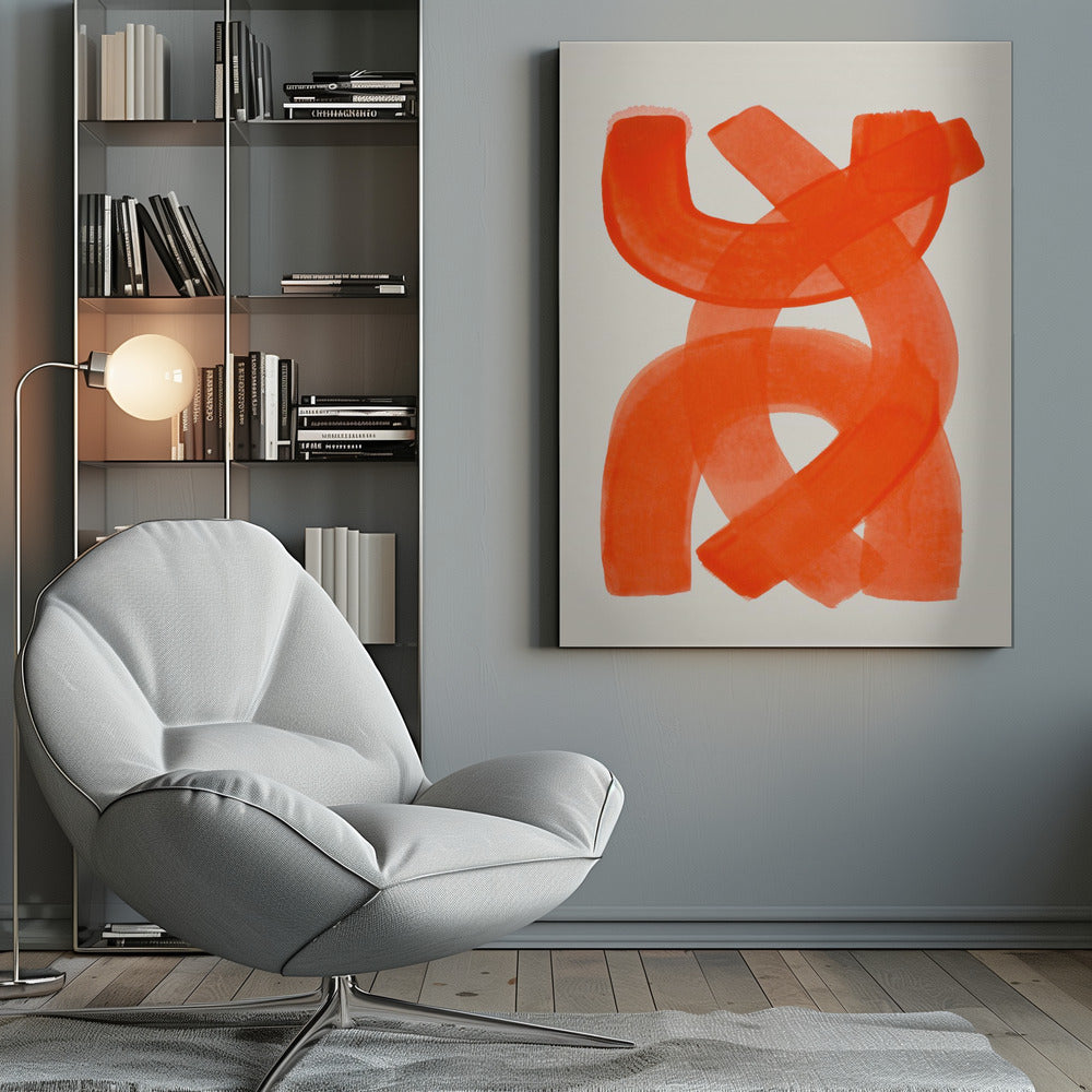 Orange Strokes - Poster / Art Print