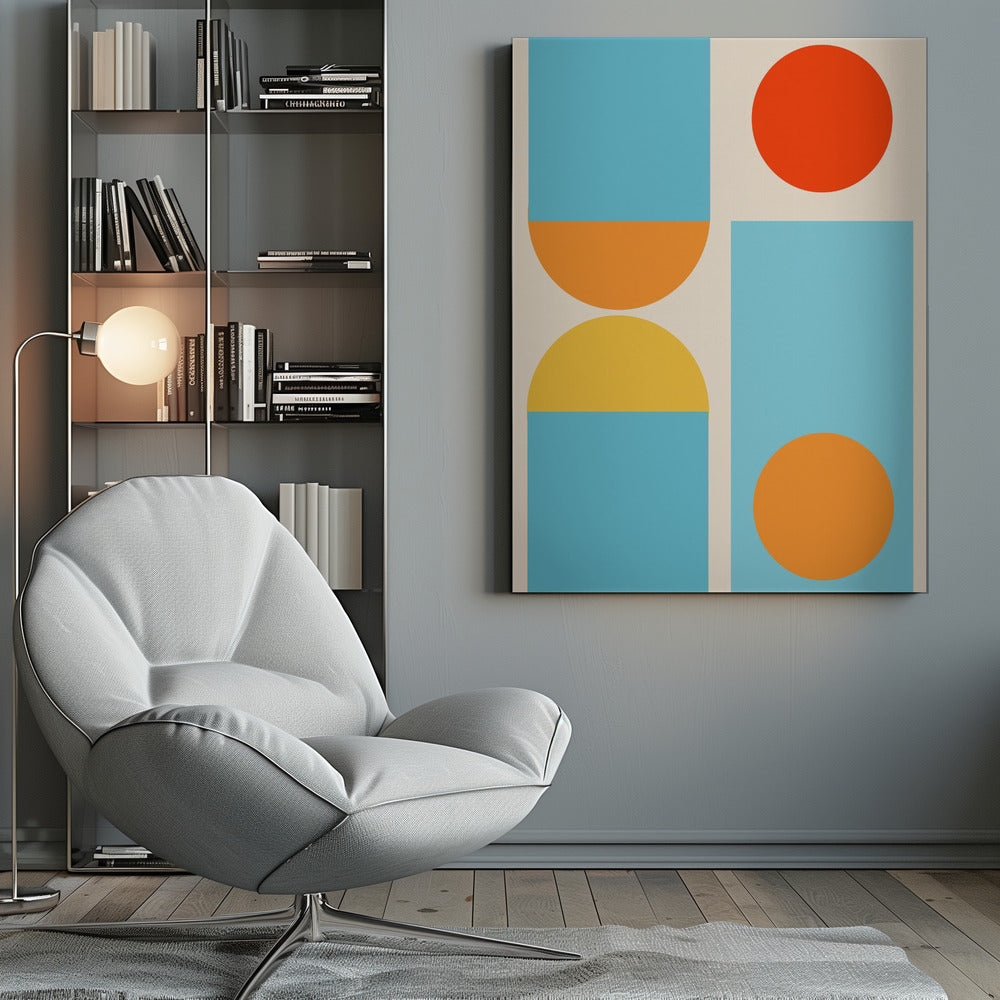 Bright Minimal Shapes Series #4 - Poster / Art Print