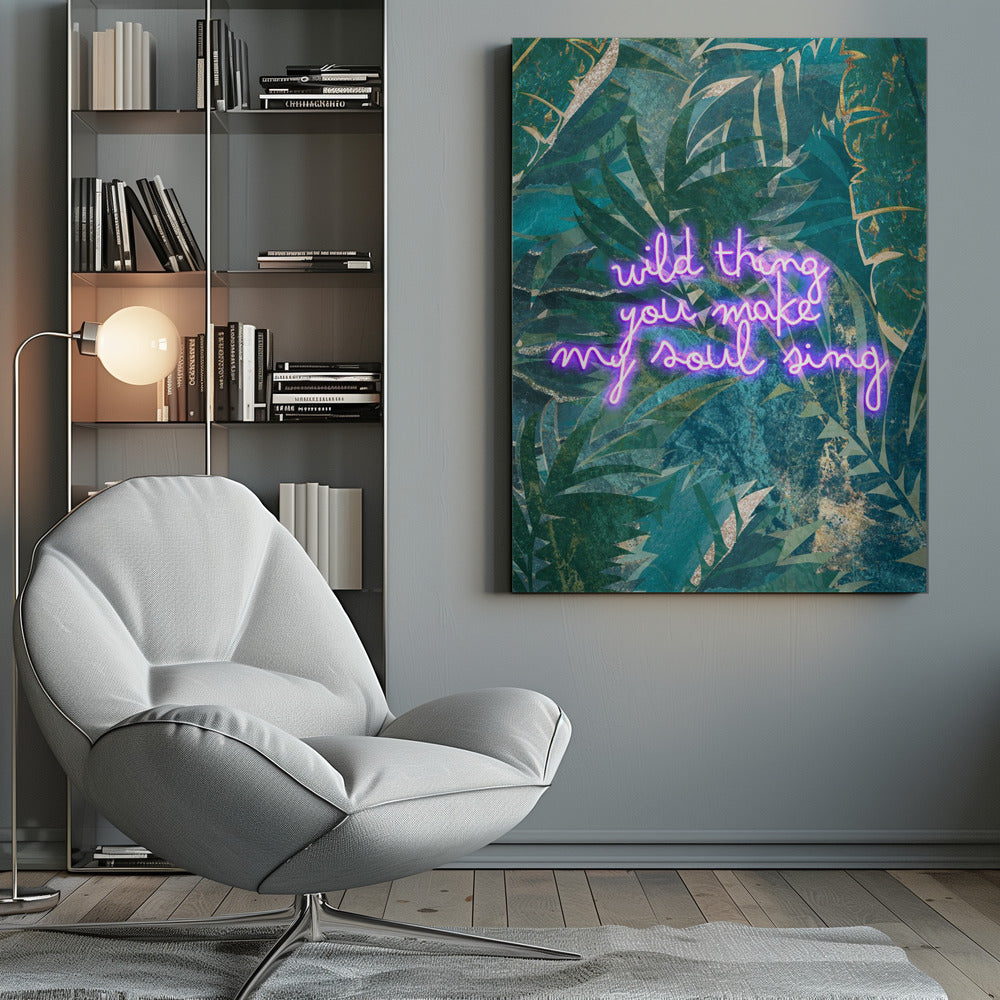 Neon Jungle Typography - Poster / Art Print