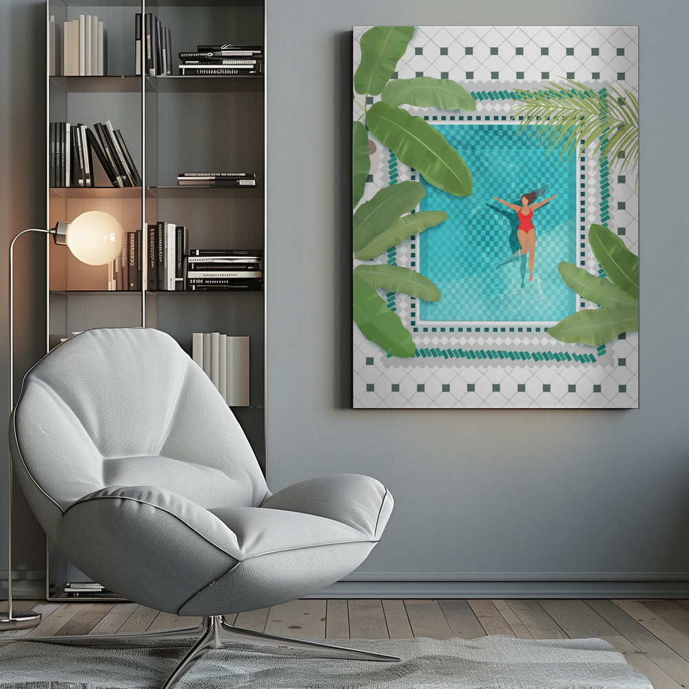 Riad Pool - Poster / Art Print