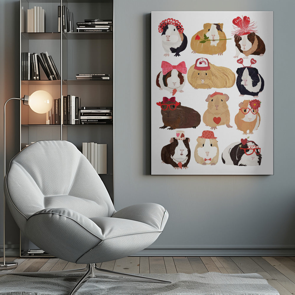 Love Guinea Pigs - Poster / Art Print