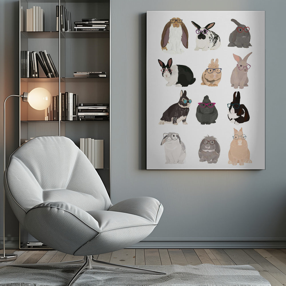 Rabbit Family - Poster / Art Print