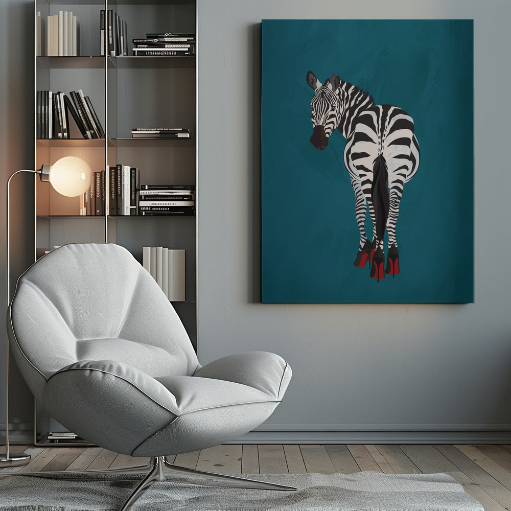 Zebra heels - Poster / Art Print