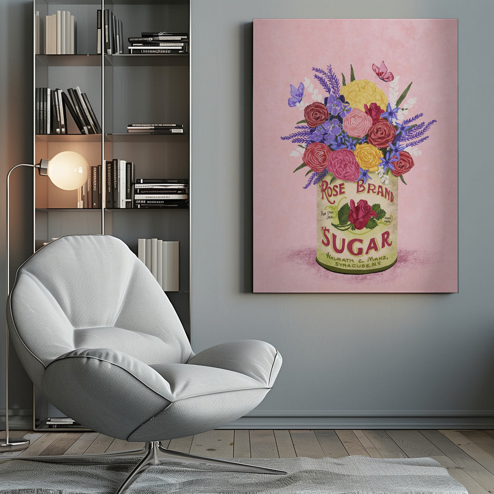 Flowers In a vintage Can - Poster / Art Print